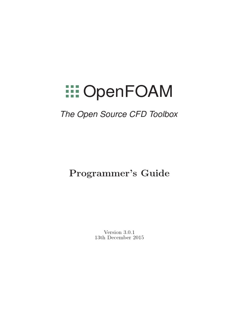 OpenFOAM User Guide Version 3.0.1 | PDF