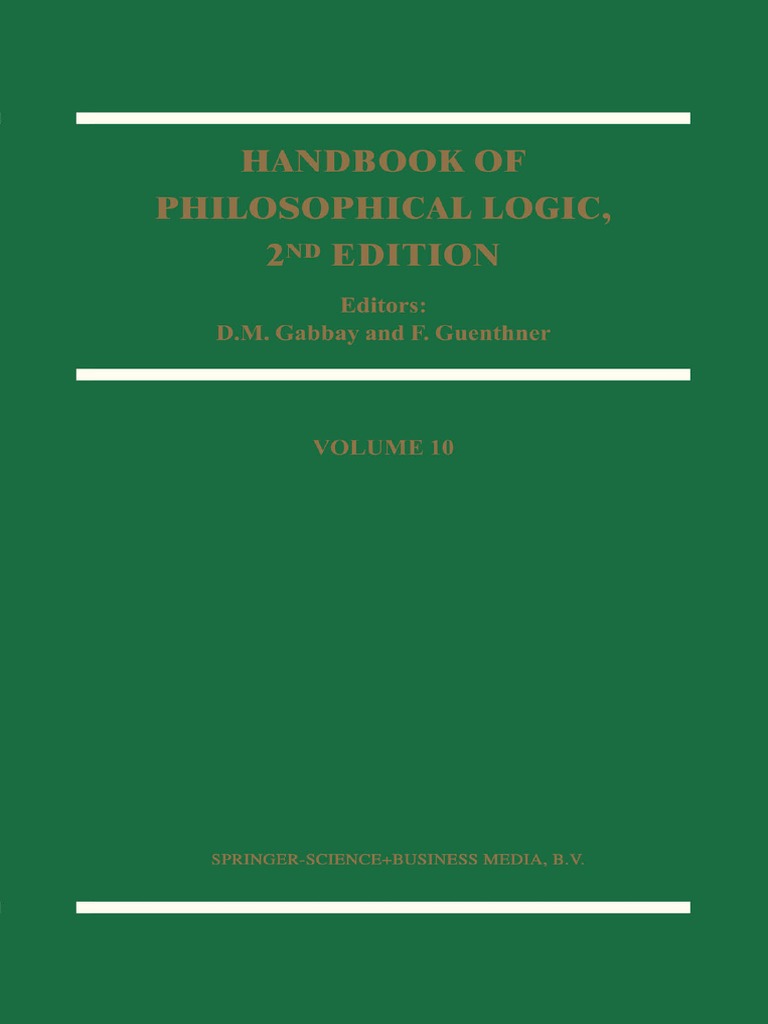 Handbook of Philosophical Logic Second Edition 10 | PDF | Modal