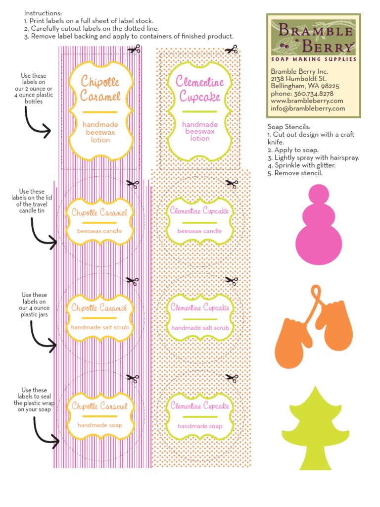 Handmade Beeswax Lotion and Soap Labels | PDF | Cooking, Food & Wine ...