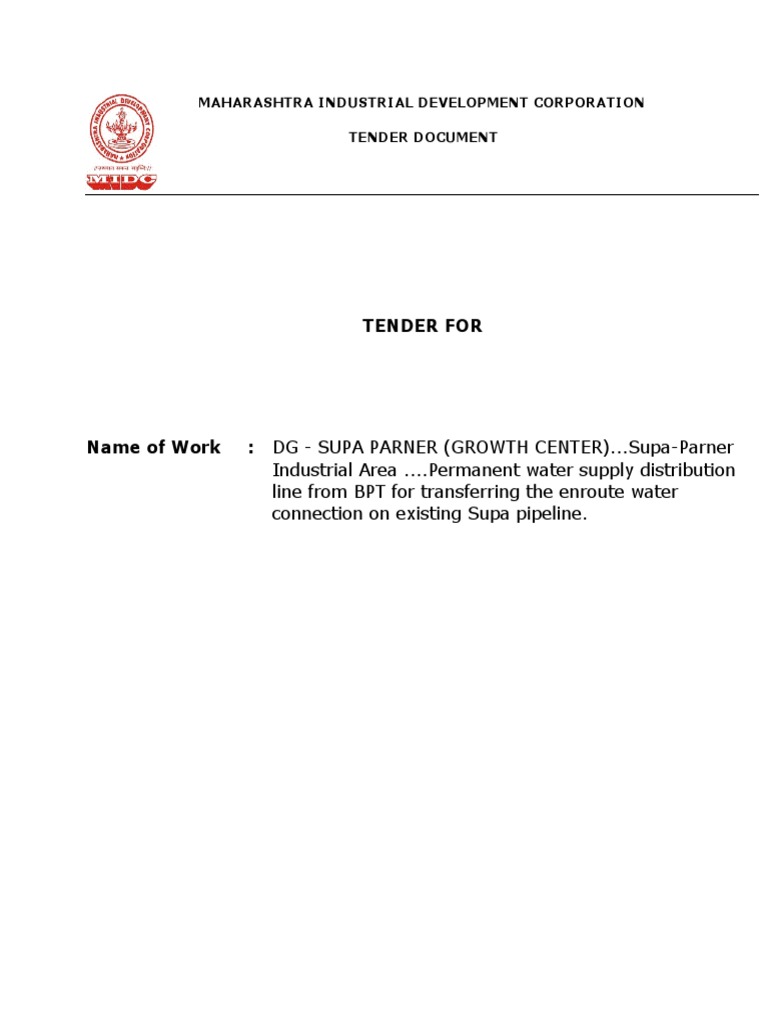 Tender Documentth Guarantee Specification (Technical Standard)