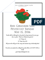 Red Geranium Youth Fundraiser