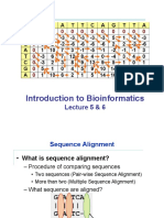 Bioinformatics Lecture 5-9 Review