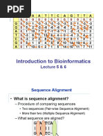 Bioinformatics Lecture 5-9 Review