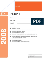 Ks3 Science Paper 57P1 2008