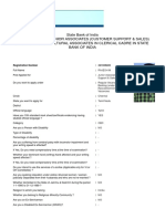 Recruitment of Junior Associates (Customer Support & Sales) and Junior Agricultural Associates in Clerical Cadre in State Bank of India - Application Form Print