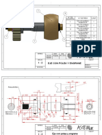 Eje Con Polea y Engrane Conjunto