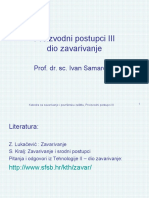 Proizvodni Postupci III - 1 Predavanje