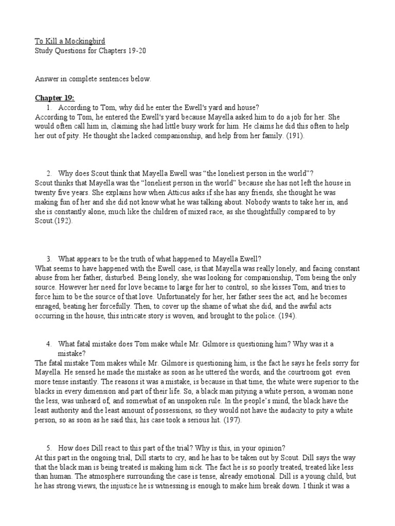 Chapter 19 Analysis: Key Insights | PDF | To Kill A Mockingbird