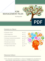 Classroom Management Plan