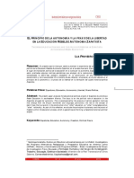 Pinheiro Barbosa, Lia: El principio de la autonomía y la práxis de la libertad en la Educación Rebelde Autónoma Zapatista / The principle of autonomy and the praxis of freedom in zapatista autonomous rebel education