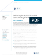 IDC White Paper Delivering Enterprise Value With Service Management