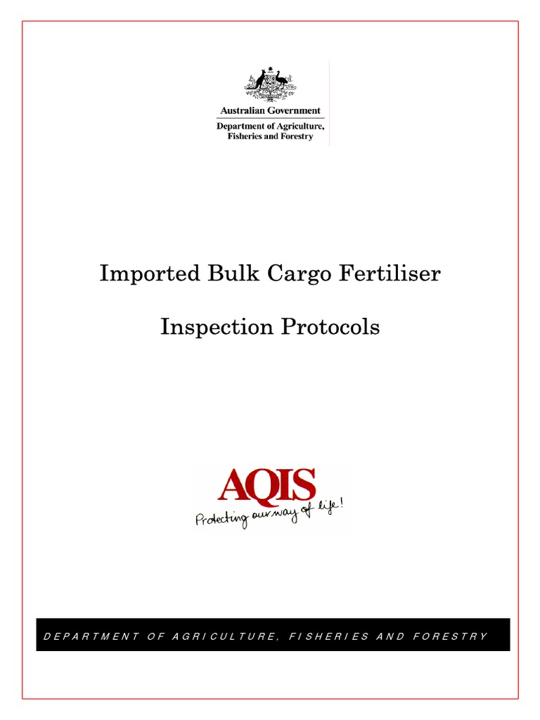 AQIS Inspection Protocol PDF Quarantine Audit