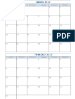 Calendario Mensual en Blanco