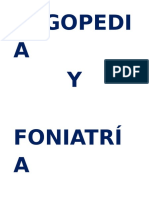 Logopedia y Foniatría