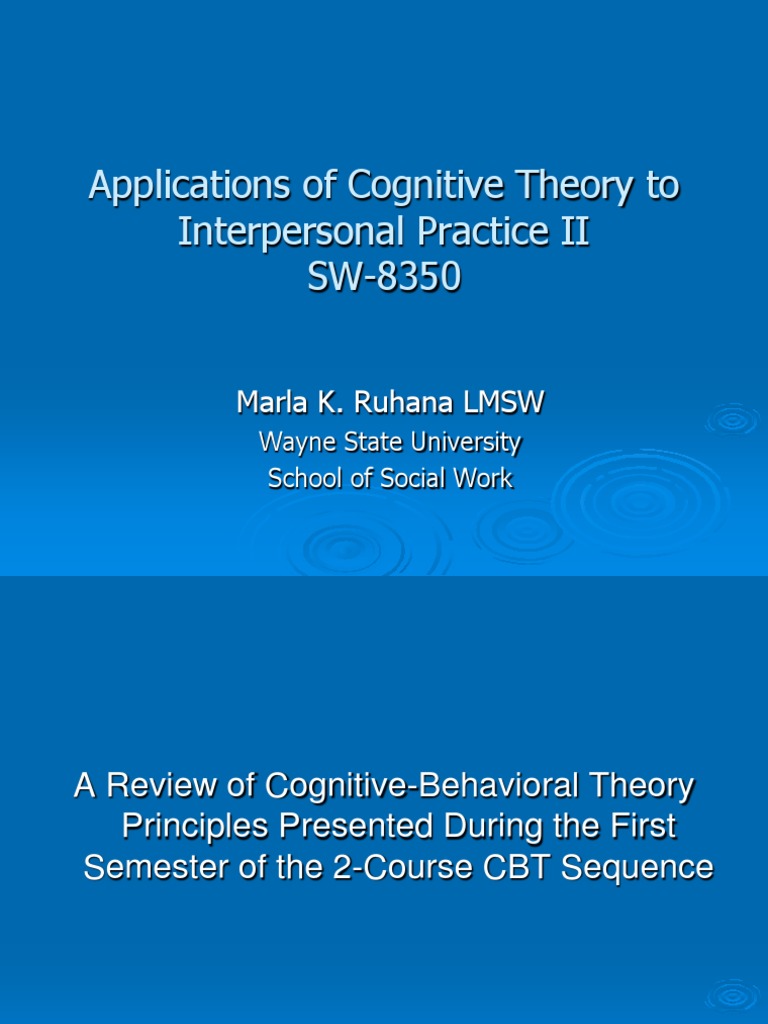 Principles of Cognitive Behavioral Therapy | PDF | Cognitive Behavioral ...