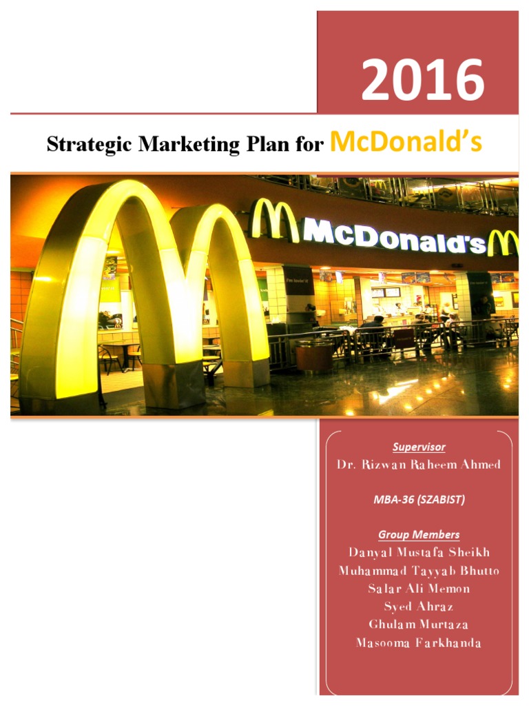 strategic plan mcdonalds