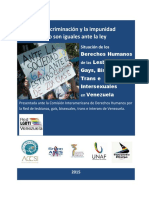 Informe Situacion de Los DDHH de Personas LGBTI en Venezuela CIDH Marzo 2015