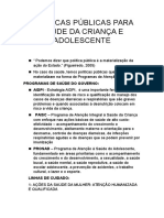 Políticas públicas para saúde infantil e adolescente