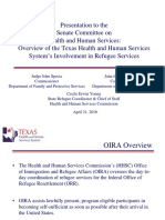 HHS Presentation to Senate HHS on Refugee Involvement