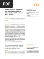 Control de Glucosa en Pacientes Que Asistieron Al Programa Diabetims