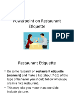 Power Point On Restaurant Etiquette