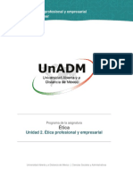 Unidad 2. Etica Profesional y Empresarial - Contenido Nuclear