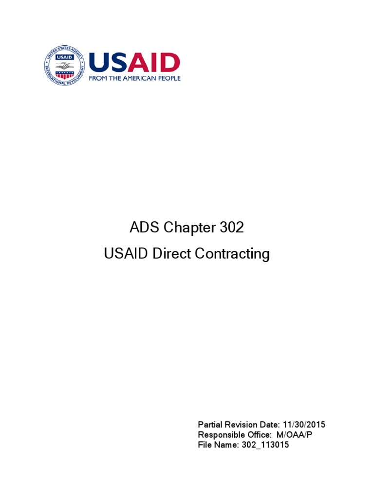 USAID Direct Contracting Guidelines | PDF | United States Agency For ...