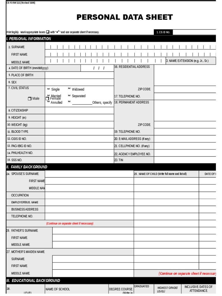 PDS FORM | Government | Politics