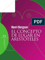 Bergson. El Concepto de Lugar en Aristóteles