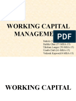 Working Capital Management