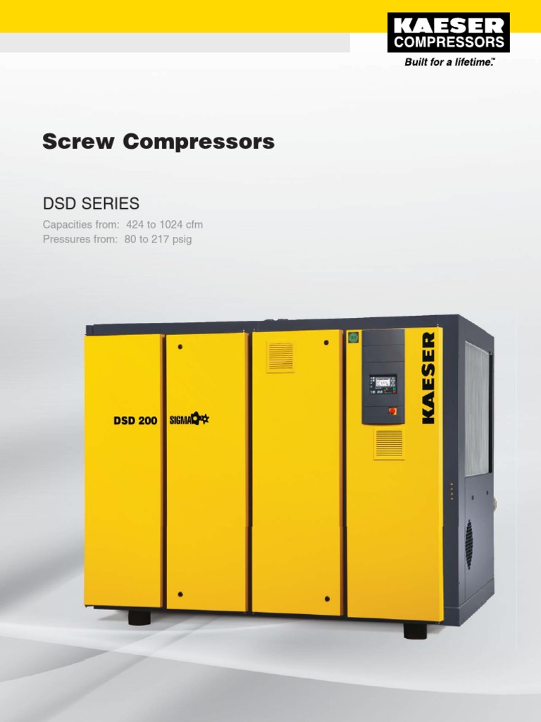 Kaeser Screw Compressors DSD Series | PDF | Gas Compressor | Air ...