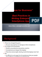 Best Practices in Writing Smart Phone Apps