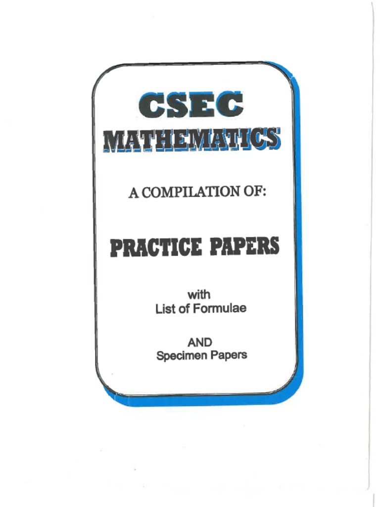 CSEC Mathematics 10PracticeTests | PDF