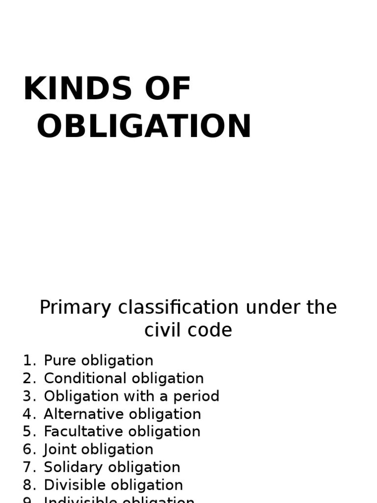 Types of Obligations in Jurisprudence | PDF | Loans | Guarantee