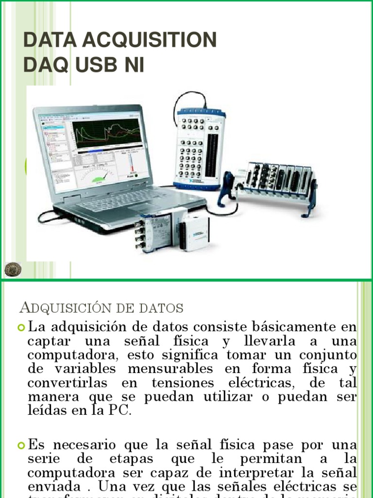 Data Acquisition - DAQ USB NI | PDF | Adquisición de datos | Ingeniería ...