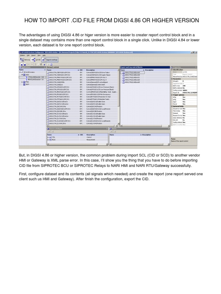 Importing CID Files to NARI HMI | PDF