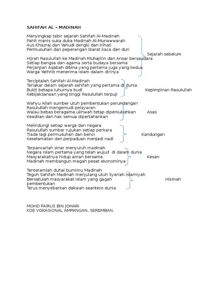 Lirik Sahifah Al Madinah Pdf