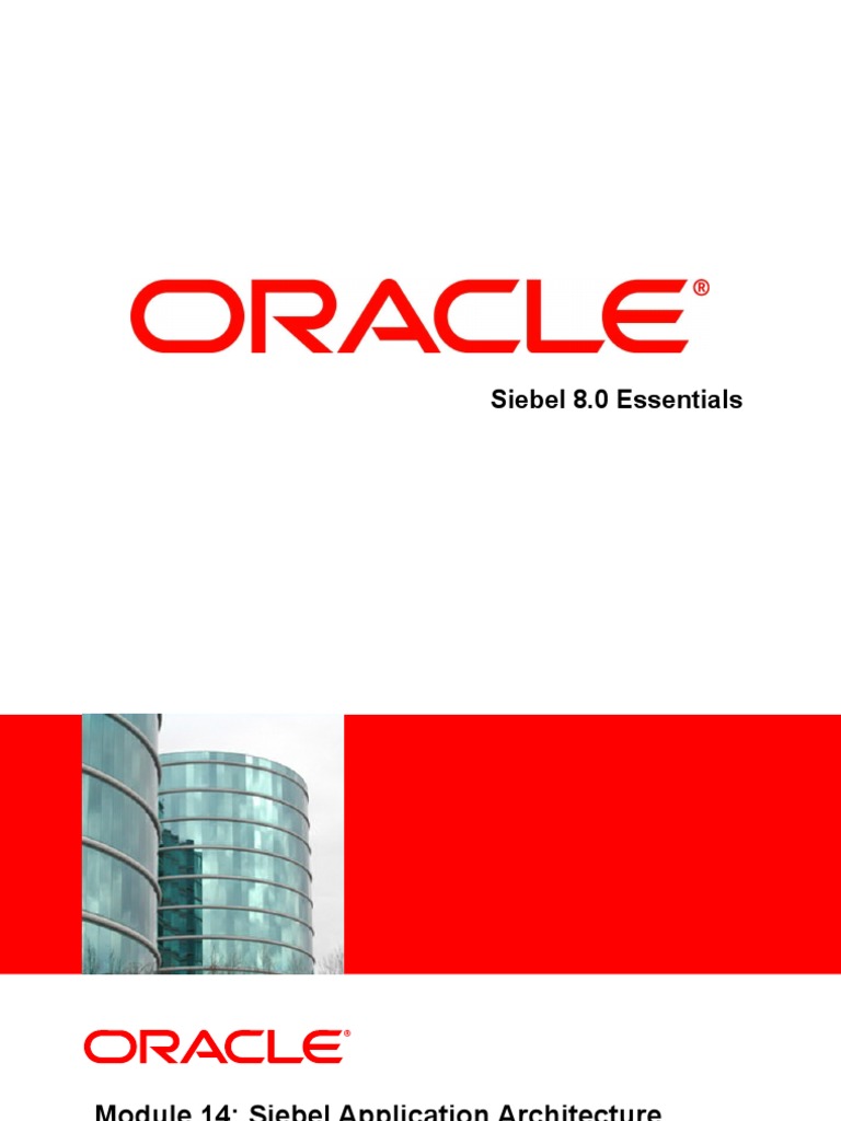 Siebel Application Architecture Overview | PDF | Object (Computer ...