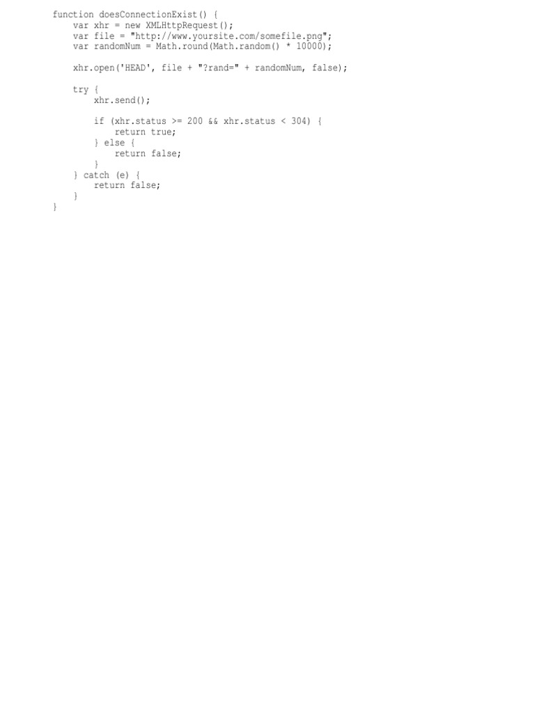 Cek Koneksi HTTP dengan JavaScript | PDF