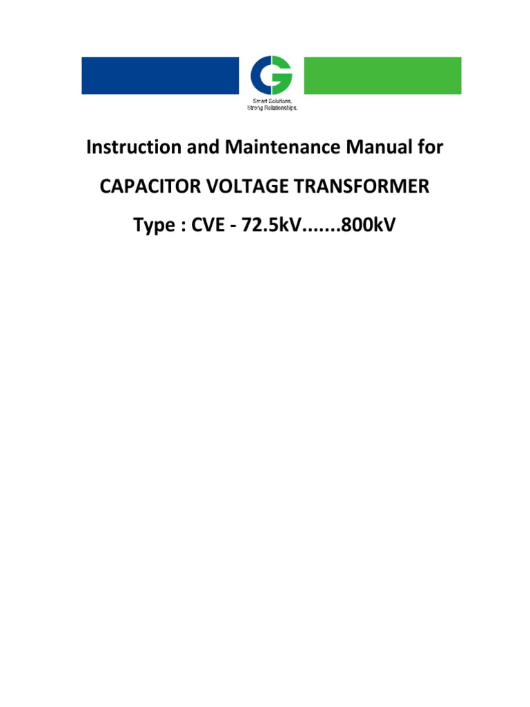 CVT O & M Manual | PDF | Capacitor | Transformer