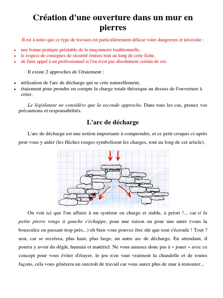 Ouverture dans un mur en pierre guide pratique PDF Mur Fenêtre — free download
