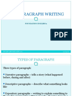 NOTES Paragraph Writing