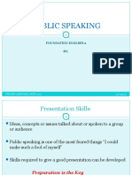 NOTES Public Speaking