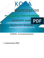 10 KOHA Customization