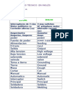 Vocabulario Técnico de Electricidad en Inglés 