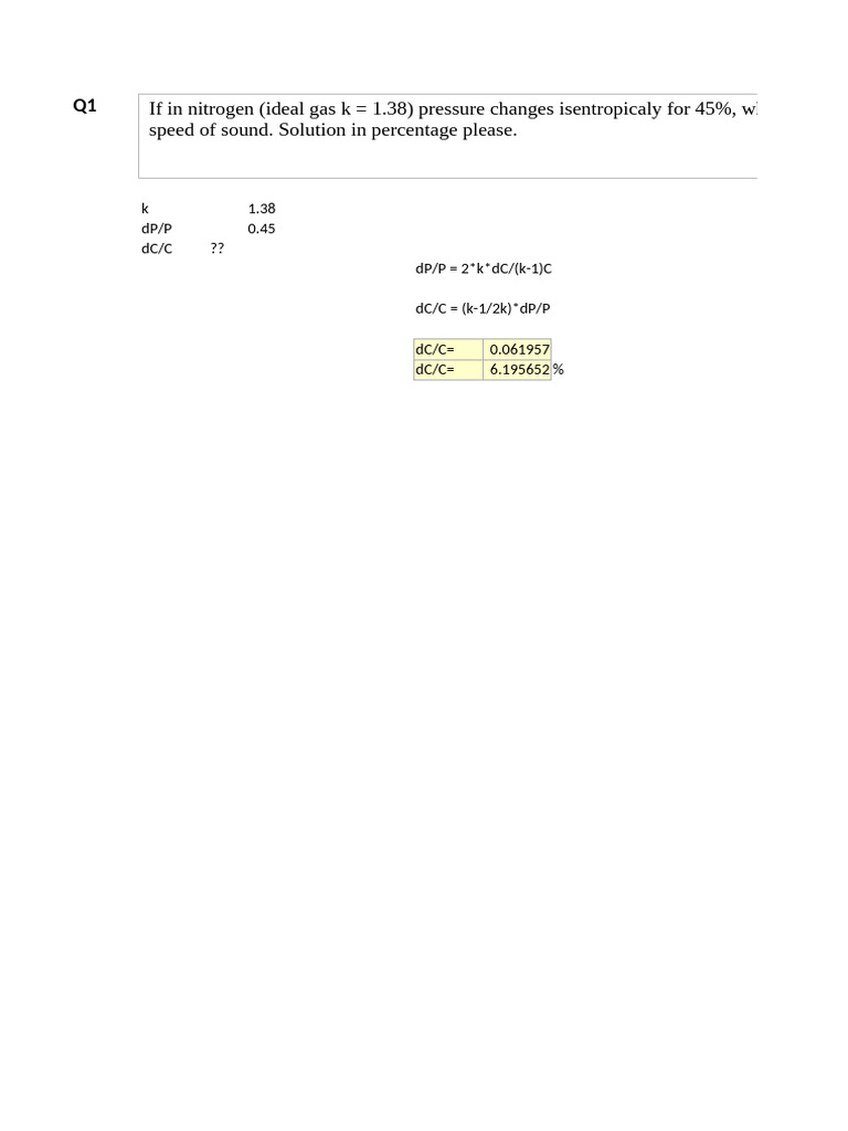 Gas Dynamics Fluid Flow) Exercises PDF