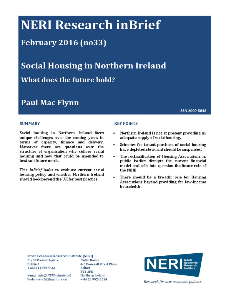 Future of Social Housing in NI | PDF | Public Housing | Northern Ireland