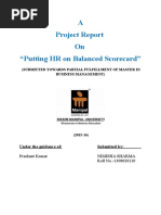 NIMISHA Dissertation Report on Putting Hr on Balanced Scorecard