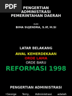 Download PENGERTIAN ADMINISTRASI PEMERINTAHAN DAERAHppt by Priadi SN310073458 doc pdf