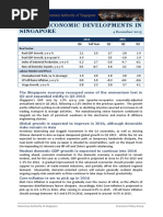 Recent Economic Developments of Singapore